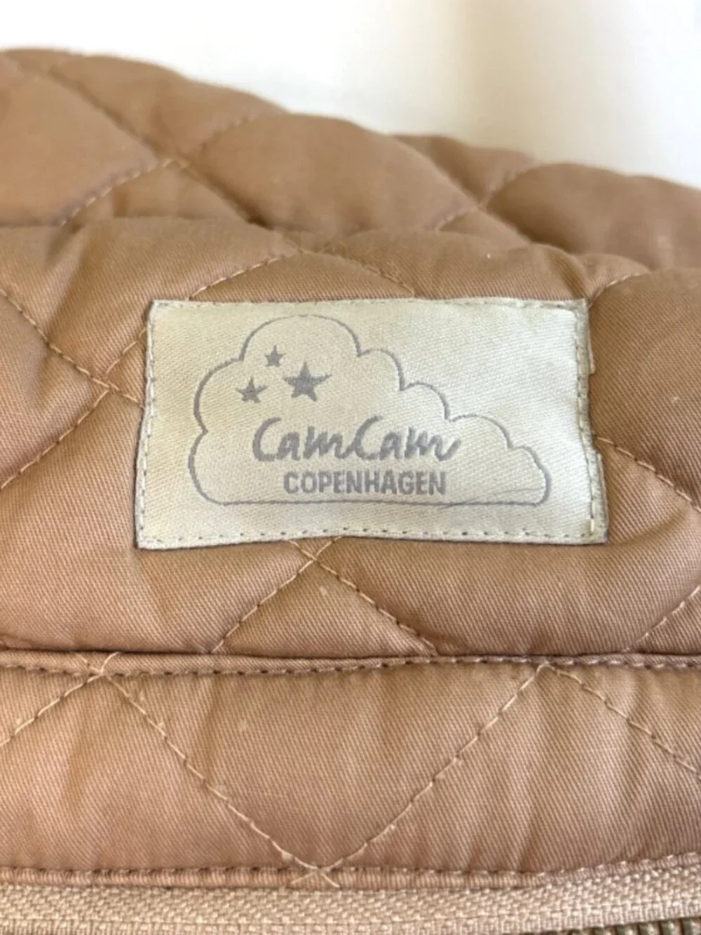 Cam Cam Copenhagen Changing Diaper Bag M Camel Tan Organic Cotton Minimalist